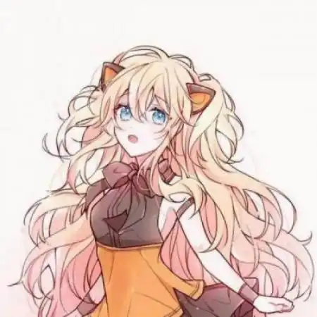 长发卡通女孩头像,长发是为了我自己

