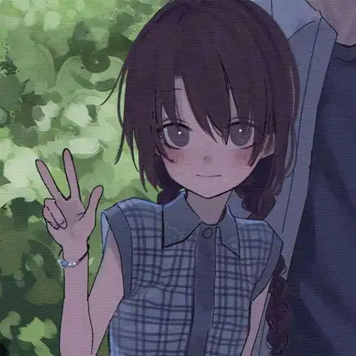 绿色系列女头像动漫情侣头像