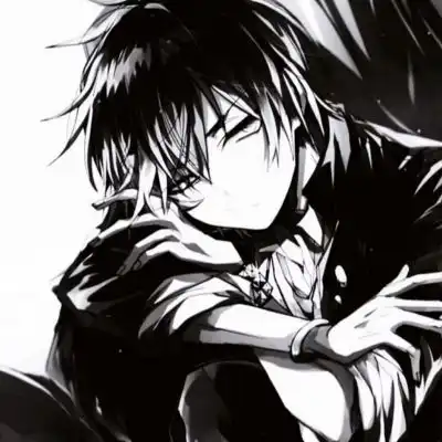 二次元黑白丧系动漫男头我们早男生头像我要个性网
