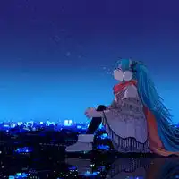 求雪初音动漫动态qq图
